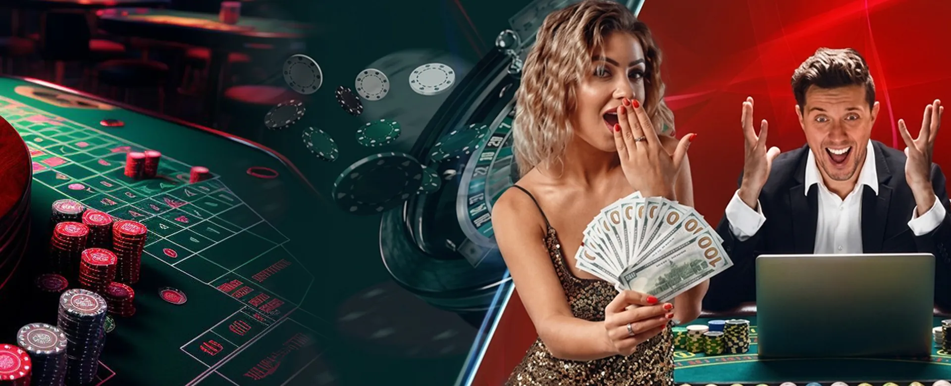 Luxurious Omaha Poker table with cards and chips at 77pub
